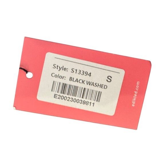 Edikted Black Denim Corset Mini Skirt S Belted Western Silver Buckles Washed - Picture 3 of 8